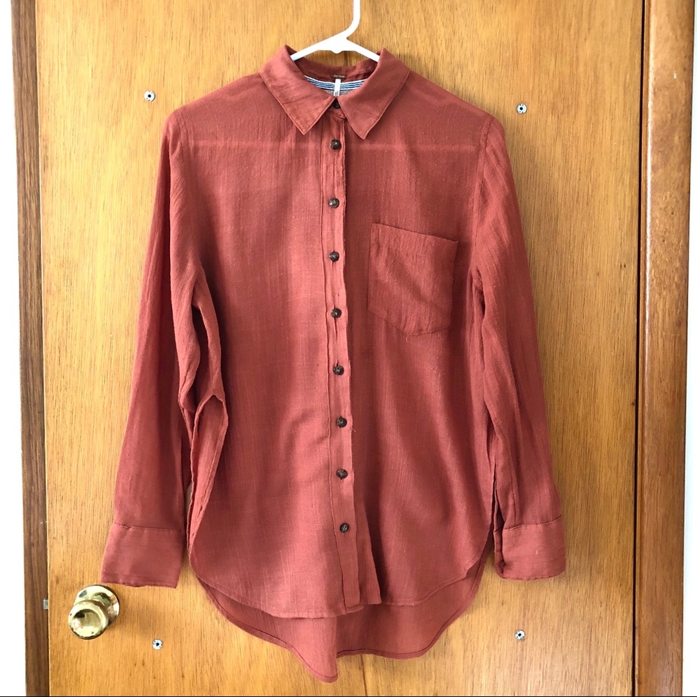 💚2 for $35💚 FP Rust Dusty Rose button down